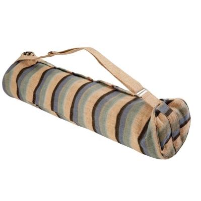 China High Quality Factory Custom Wholesale Eco-Friendly Yoga Zipper Canvas Jute Cotton Hot Sale Yoga Mat Carrying Pack Handle Sling Bag for sale