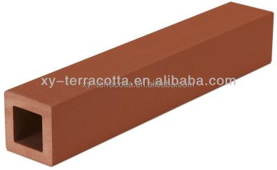 China Exterior Tiles Natural Terracotta Clay Baguette Pipe For Decoration for sale