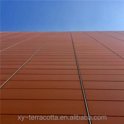 China Exterior Tiles Red Terracotta Panel , Wall Facade Tile for sale