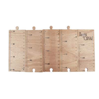 China China Height Growth Scale Ruler Decoration Nordic Children's Height Ruler Room Wall Meter Ruler Wooden Crafts for sale