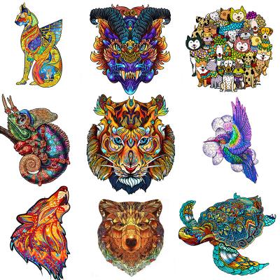 China China Unique Wooden Jigsaw Animal Shape Puzzles For Adult Kid Toy Gift Wooden Puzzle Owl Educational DIY Crafts Wooden Puzzle 3D Games for sale