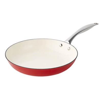 China Cast Iron Sustainable Enameled Light Frying Pan for sale