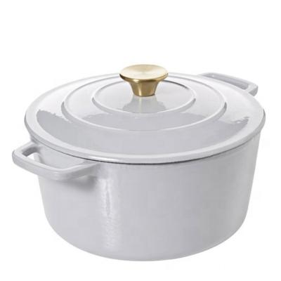 China Sustainable 5L Enamel Cast Iron Casserole for sale