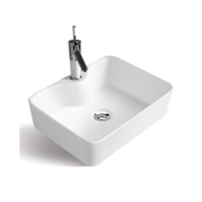 China Hotel Supplier Good Quality Modern Bathroom Rectangular Hand Single Hole Art Wash Basin for sale