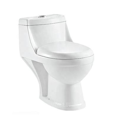 China Ceramic Water Washdown Double-flow Water Washdown Savings Bathroom Toilet China WC One Piece Toilet for sale