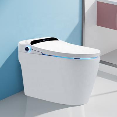 China Automatic Operation American 110V Modern Standard Oval Electronic Bidet Wc Toilet Automatic Smart Smart Toilet for sale