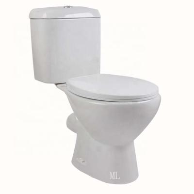 China Double-Flow Hot Selling Sanitary Ware Washdown WC Two-Piece Rimless Flushing Ceramic Toilet for sale