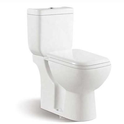 China Chinese High Quality Ceramic White Floor Sanitary Ware Bathroom Double-Flow Washdown Two-Piece Toilet for sale