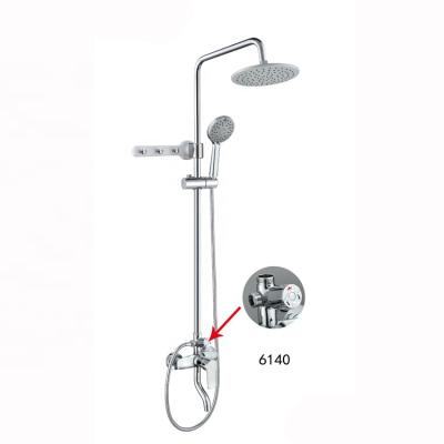 China With Slide Bar Good Quality Round Bathroom Shower Faucet Mixer Wall Mounted Shower Heads for sale