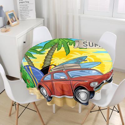 China Custom Rectangular Home Party Polyester Christmas Tablecloth Waterproof Decoration Waterproof Chair Cover For Christmas for sale