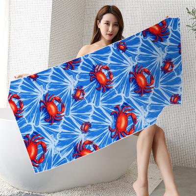 China Wholesale portable storage province space convenient water absorption beach towel safe for children foreign trade small good can customize size for sale