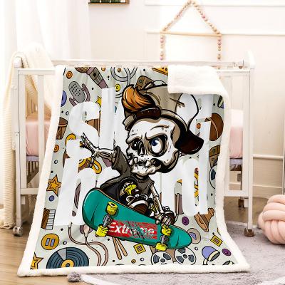 China Can Be Customized Super Soft Custom Double Flannel Blankets Digital Printing Anime Sublimation Hot Transfer Blankets for sale