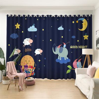 China High Quality Blackout Polyester Cute Custom Pattern Curtain 3d Anime Design Kids Home Curtains For Bedroom for sale