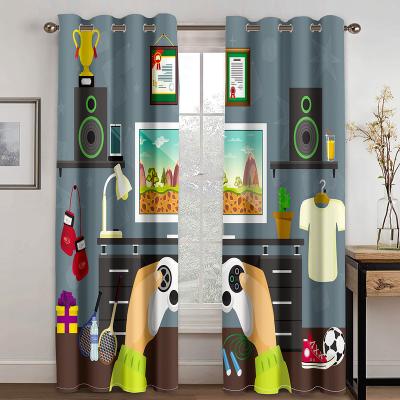 China Blackout Customized Digital Printing Door Curtain Wide Polyester Living Room Blackout Printed Curtains for sale