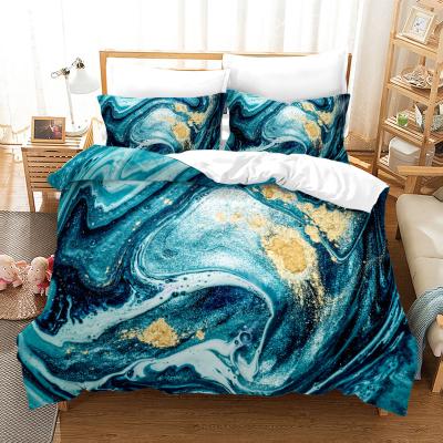 China Nondisposable Custom Digital Printing 100%Polyester Color Print Duvet Cover Sets Sheet Fabric 3D Duvet Cover Comforter Set for sale