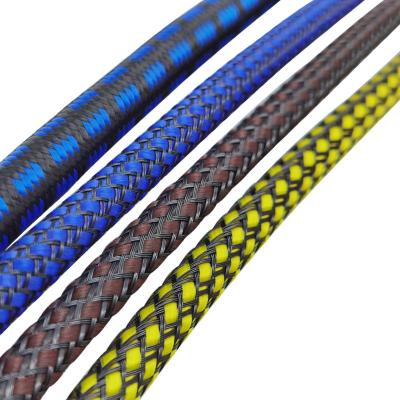 China Snake Mesh Sleeve PET Monofilament Expandable Braided Sleeve For Wire Harness for sale