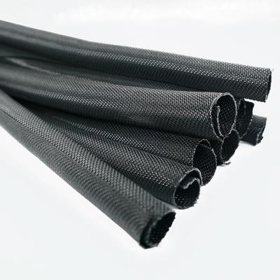 China Self Closing Textile Self Wrap Sleeving Wire Nylon Woven Split Sleeve for sale