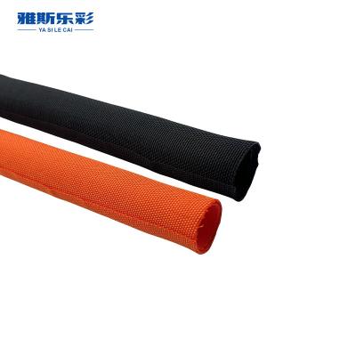 China Textile Split Flexible Self Closing Cable Sleeve Pipe Wire Protection for sale