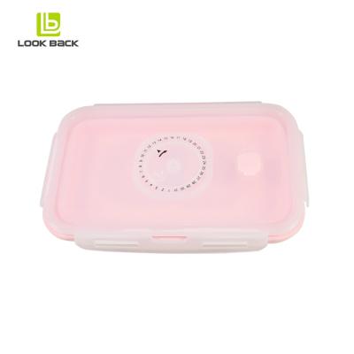 China Microwavable Custom Portable Cutlery Kids School Food Containers Silicone Tiffin Bowl For Kids for sale