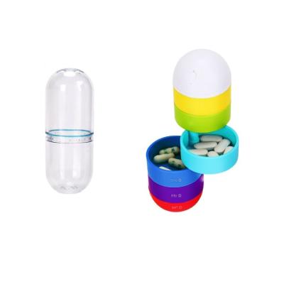 China Portable Waterproof Plastic Transparent Case Eco-friendly Daily Storage 7 Day Medicine Organizer Pill Box With Pills for sale