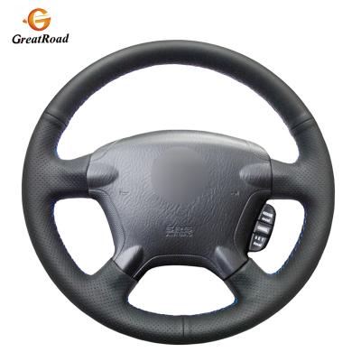 China Business/Car Luxury Black Genuine Leather Steering Wheel Cover For Honda CR-V CRV 2002-2006 2005 2004 2003 for sale