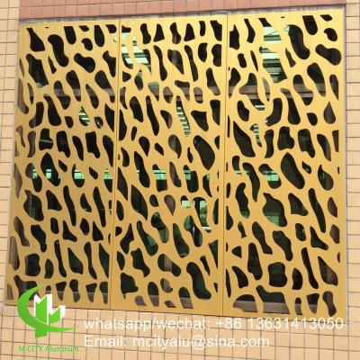 China Metal aluminum hollow panel laser cutting facade panel home decoration tree patterns for sale