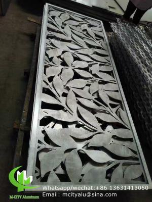 China flower aluminum cutting hollow screen with various patterns design laser cutting panel for balcony facade window for sale