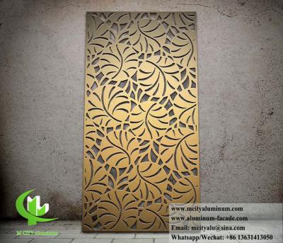 China Laser Cut Metal Screen  With Motif Pattern Aluminum 10mm for sale