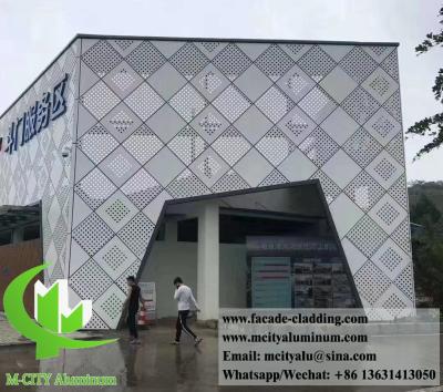 China Perforating metal sheet aluminum screen for external wall cladding for sale