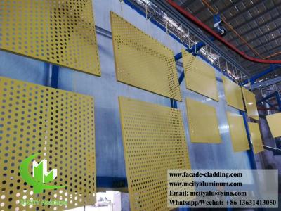 China Perforating metal screen aluminium punched panels for wall clad facade for sale