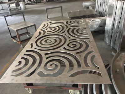 China Laser cut aluminum cladding panels with Powder coated finish sliver color 3mm thickness for sale