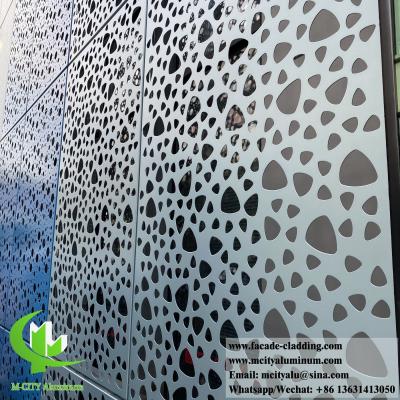 China 3mm metal facades aluminum wall cladding sliver color PVDF external wall facades for sale