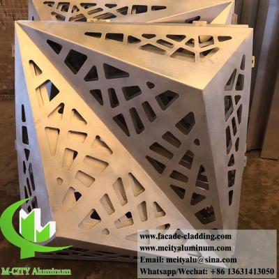 China Metal Facades Aluminum Laser Cut Screen 3D Shape Exterior Wall Cladding Decoration Architectural for sale