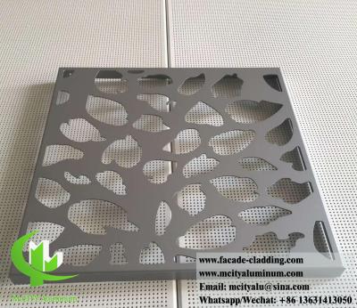 China Decorative Perforated Metal Screen Aluminium Wall Cladding Systems Powder Coated for sale