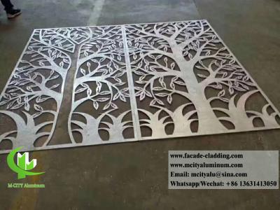 China Metal wall panels laser cut aluminum screen space dividers for sale