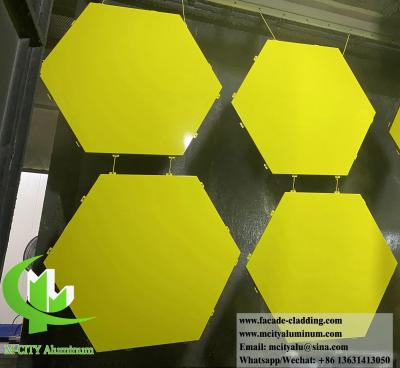 China Metal Panels Hexagon Aluminum Sheet For Facade Cladding Wall Decoration for sale