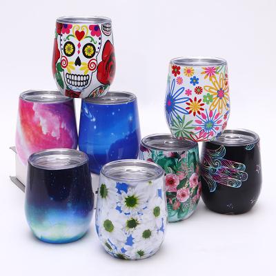 China Sustainable Wholesale 12 oz Sublimation Wine Tumbler Double Wall Stainless Steel Mug for sale