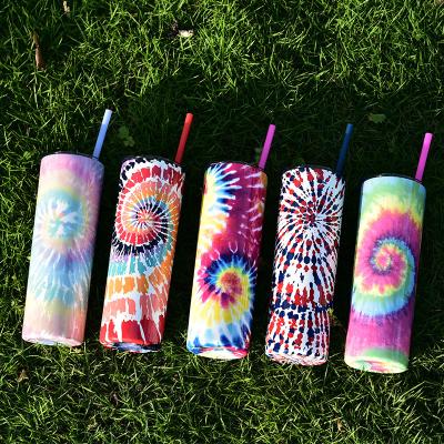 China Skinnies 304stainless acrylic steel tumbler custom viable straight 20 oz sublimation tumblers with lid and straw for sale