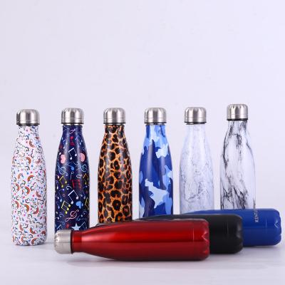 China Viable New Design Cola Shape Double Wall Stainless Steel Water Bottle Personalized Thermoses Drinking Flask for sale