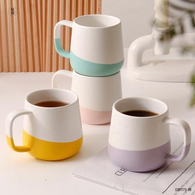 China Viable Wholesale Colorful Custom Logo Making Ceramic Tea Cup Travel Coffee Mug Handmade Ceramic Cup Mug for sale