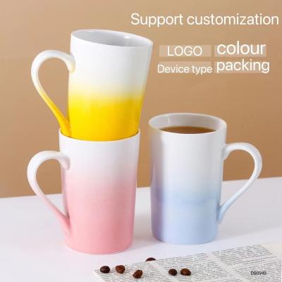 China 2022 Wholesale 11oz Hot Selling Couple Viable Mugs High Quality Home Ceramic Tea Cup Mug Set Ceramic Mugs for sale