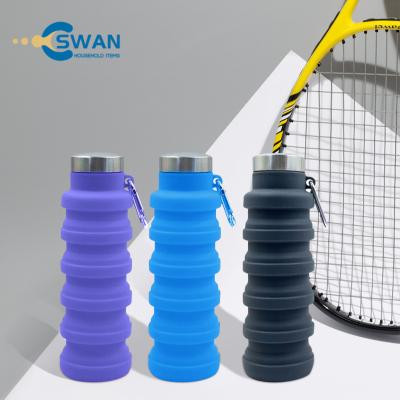 China Durable Bpa Free Collapsible Collapsible Water Bottle Travel Outdoor Sports Drink Collapsible Silicones Water Bottle for sale