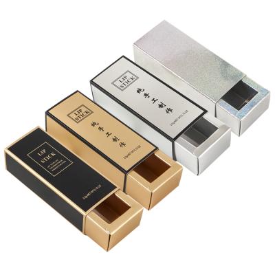 China 2020 Recyclable Custom Holographic Gray Gray Cute Empty Plain Simple Boxes DIY Logo Small And Gold Glitter Gloss Lip Kraft Paper for sale