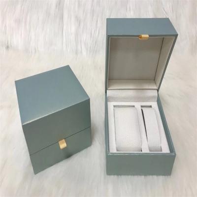 China Custom Flip Couple Cardboard Paper Accepted Logo Luxury Wrist Watch Box Packaging for Gift for sale