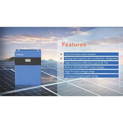 China Chinese products online shopping FRECON SP500 off grid household home usehybrid solar inverter 103*280*378mm for sale