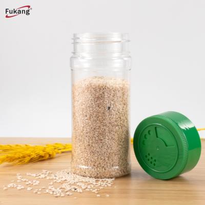 China Plastic PET Spice Bottles 250ml F-200C Dia56*H133mm With Flip Top Cap Toothpick Screw Cap for sale