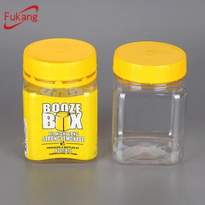 China 200ml Square PET cookie packaging food grade Plastic Food Bottle Te koop