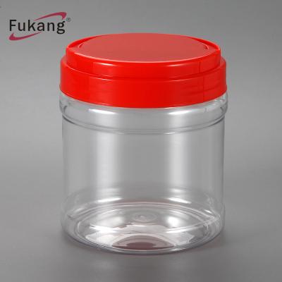 Chine 500g Clear Plastic Bottles With Lid For Sweets Jelly Beans Dia92*H98mm With Screw Handle Cap à vendre