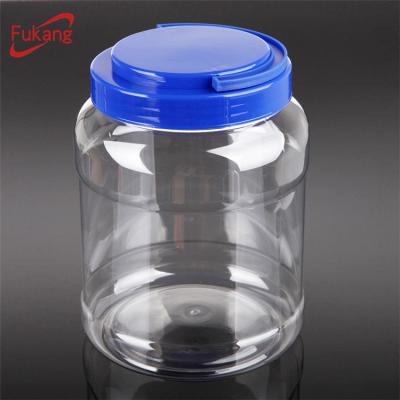 Chine 2800ml Empty Clear Food Grade Packaging Cookies Candy Plastic Bottle with Screw Cap à vendre