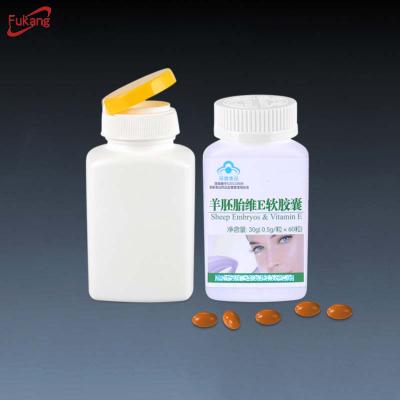 China 150ml HDPE Pharmacy Medicine Bottles Flat Cylinder With Flip Cap B-150E for sale